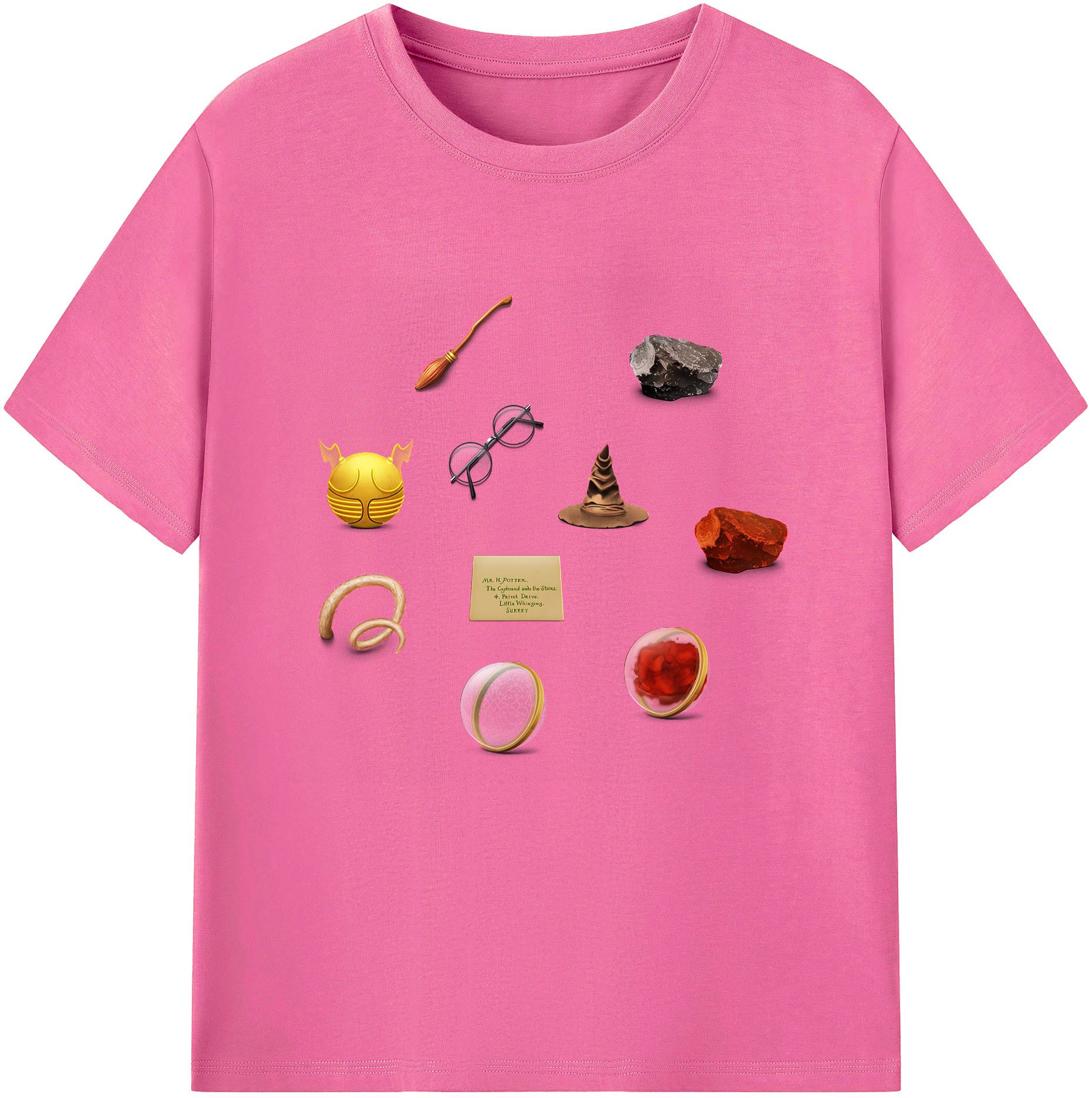 （画像用） Harry Potter ハリー・ポッターシリーズ レディースカジュアルプリントTシャツ（綿100％）